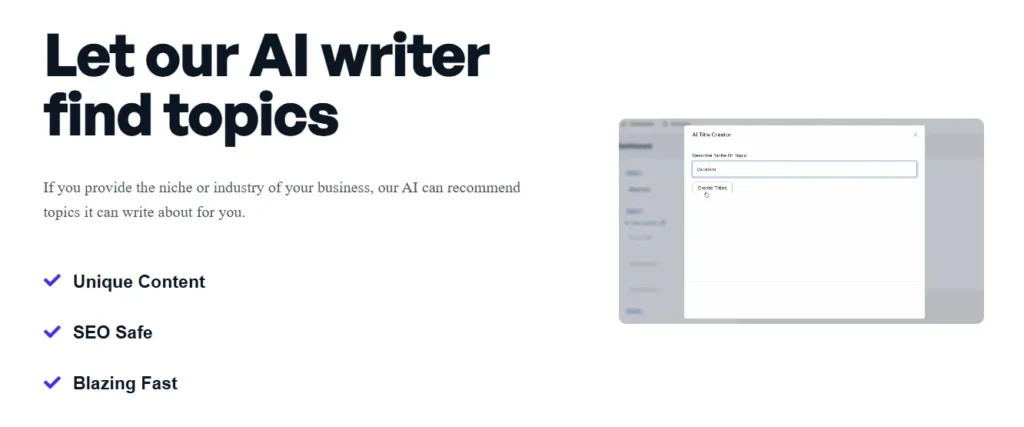 Let our AI writer find topics