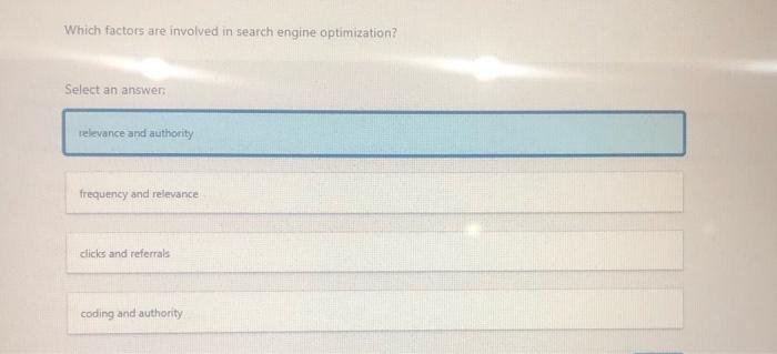 home 4 Which Factors are Involved in Search Engine Optimization