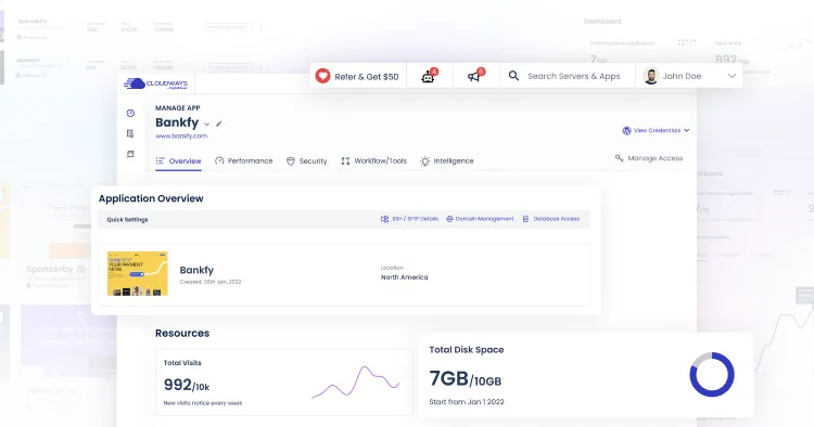 Cloudways User Interface